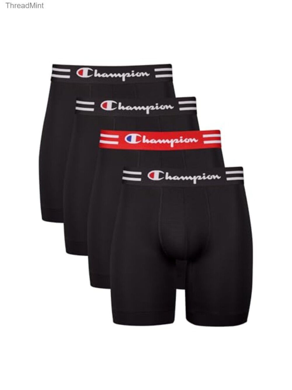 Men's Performance Stretch Boxer Briefs 4 Pack Moisture Wicking